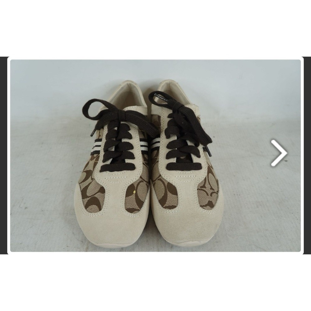 Coach Women's Tan Monogram CC Belya Sneakers Size 8